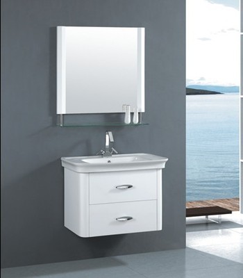 威特卫浴 简约浴室柜与玻璃洗手盆的品质之选